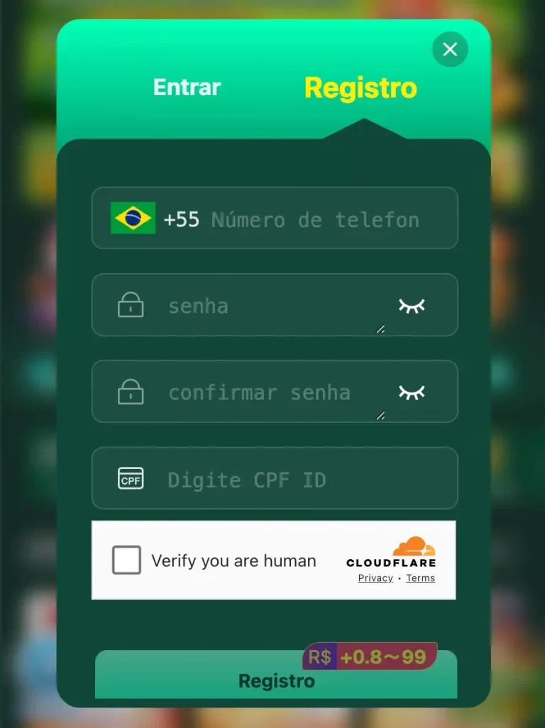 registro e login